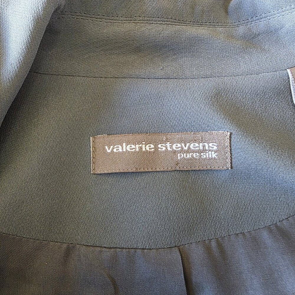 Valerie Stevens 100% Silk Blazer Gray Tailored Suit Jacket Women’s Size 14 - Picture 5 of 16